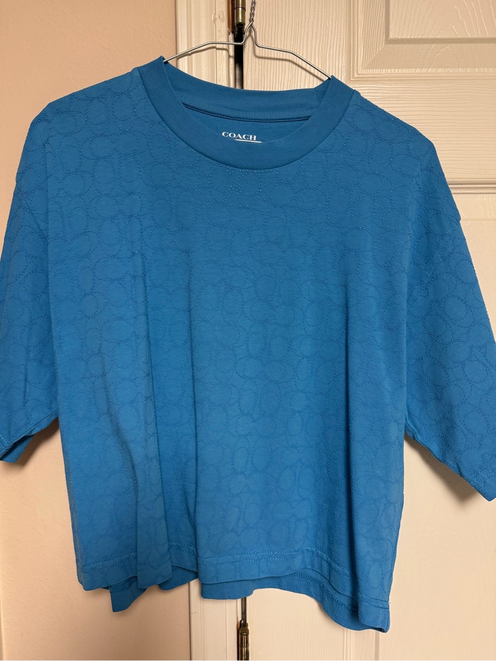 Authentic Coach Blue Short Sleeve Logo Tee. Also Red for sale.